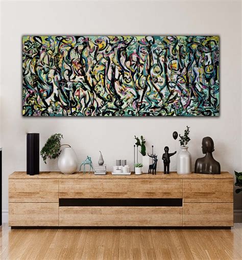 Jackson Pollock Mural 1943 Canvas Print Wall Art, Pollock Poster ...