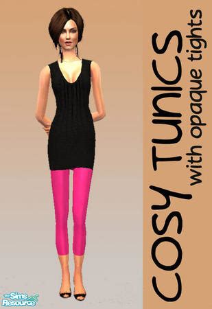 The Sims Resource Cosy Tunics Black Pink