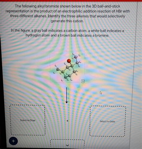 Solved The Following Alkyl Bromide Shown Below In The 3D Chegg