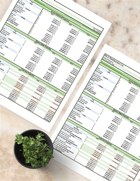 Restaurant Financial Projection Template - Google Sheets, Excel, PSD ...