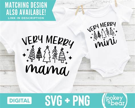 Very Merry Mama Svg Mama Christmas Svg Holiday Mama Shirt Etsy