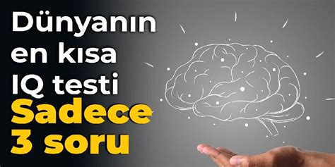 D Nyan N En K Sa Iq Testi Sadece Soruda Zeka Seviyenizi L Yor