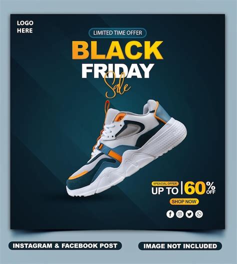 Premium PSD | Black friday shoes sale facebook and instagram post design