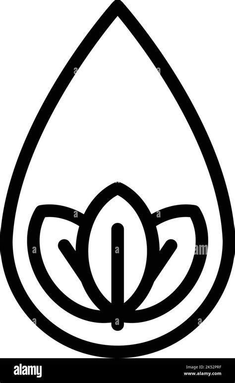 Environmentally Friendly Water Drop Icon Outline Vector Eco Recycle