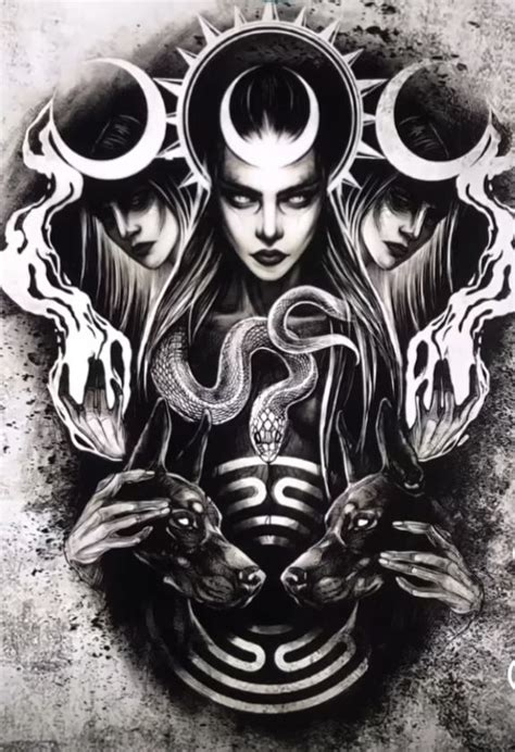 Hecate Goddess Goddess Art Snake Goddess Dark Art Tattoo Body Art