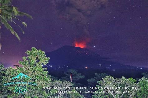 Gunung Agung Kembali Erupsi Hujan Debu Di Beberapa Tempat InBewara