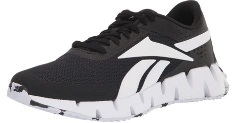 Reebok Zig Dynamica 20 Sneaker In Blackwhitegrey Black For Men