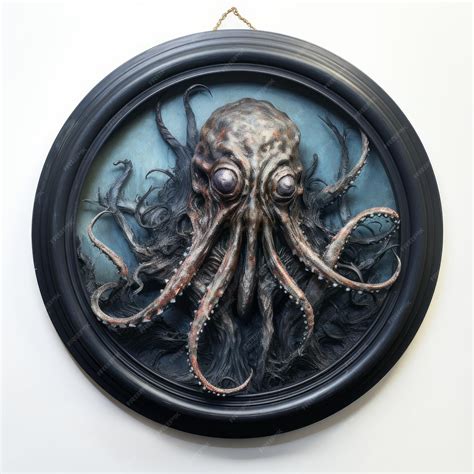 Premium Photo Kraken Lovecraftian Horror Portrait In Acrylic 193039s