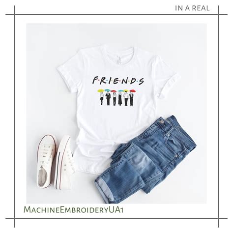 Friends Embroidery Design T Idea Central Perk Embroidary Etsy