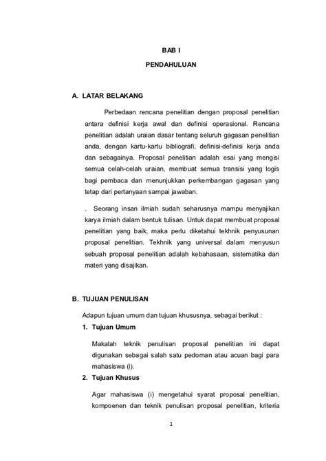 Contoh Bab 1 Proposal Penelitian