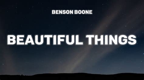 Benson Boone Beautiful Things Lyrics Youtube