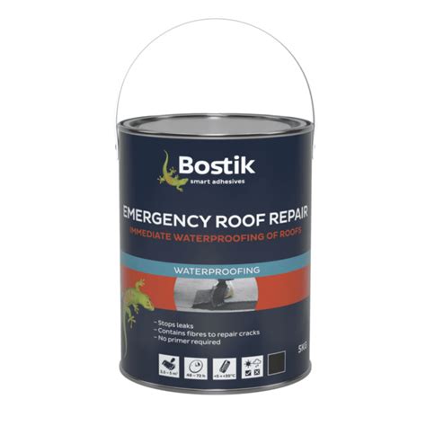 Bostik Flexacryl Instant Repair For Roofs Waterproofing Black 25kg