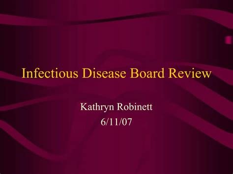 Ppt Infectious Disease Board Review Powerpoint Presentation Free