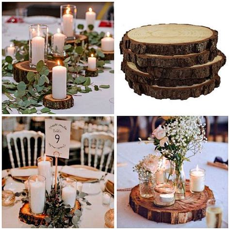 Karavella Pack Inches Large Wood Slices For Centerpieces