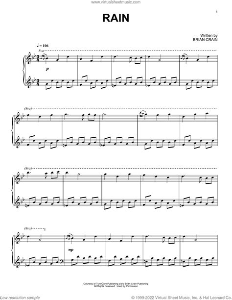 Brian Crain Rain Sheet Music For Piano Solo Pdf Interactive