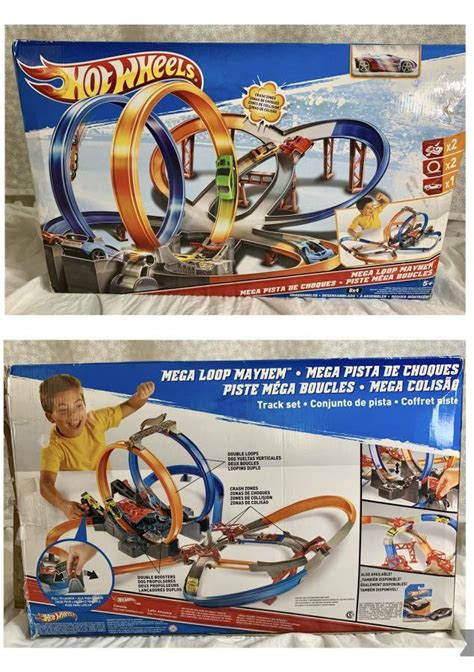 Mattel Hot Wheels Mega Loop Mayhem Track Set Hobbies Toys Toys Games On Carousell