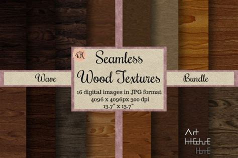 Seamless Wave Wood Textures Dark Graphic By Arthitecture Home