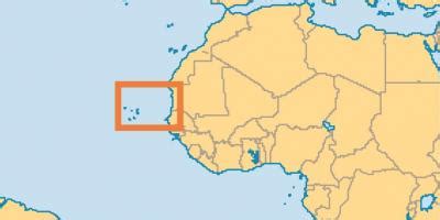 Kapverdsk Ostrovy Mapa Sv Ta Show Cape Verde Na Map Sv Ta Z Padn