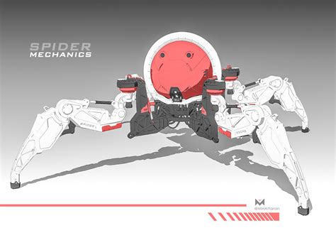 Artstation The Spider Bot Mohammad Hossein Attaran Robot Concept