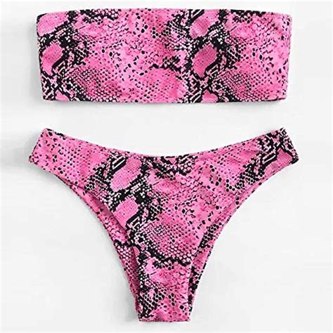 Klv Micro Bikini Of Female Swimsuit Printed Mini Bikinis S Beach