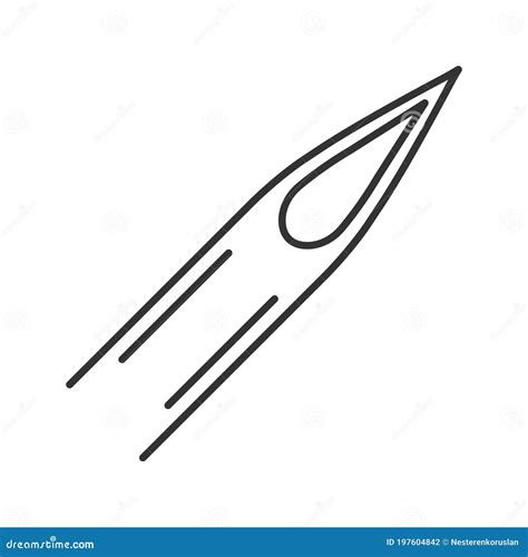 Tattoo Needle Tip Linear Icon Stock Vector Illustration Of Artist