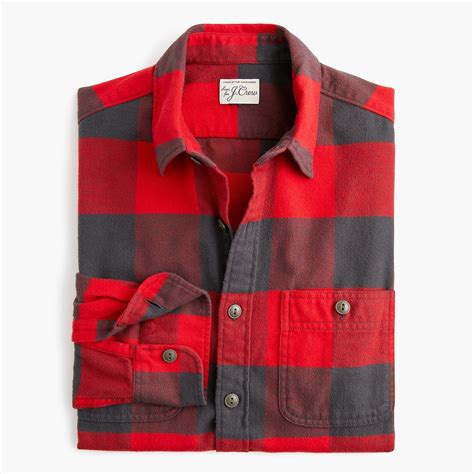 Jcrew Midweight Herringbone Flannel Shirt In Buffalo Plaid For 1899 76 Off Frugalmalefashion