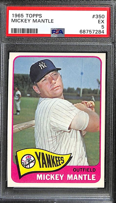 Lot Detail Topps Mickey Mantle Graded Psa