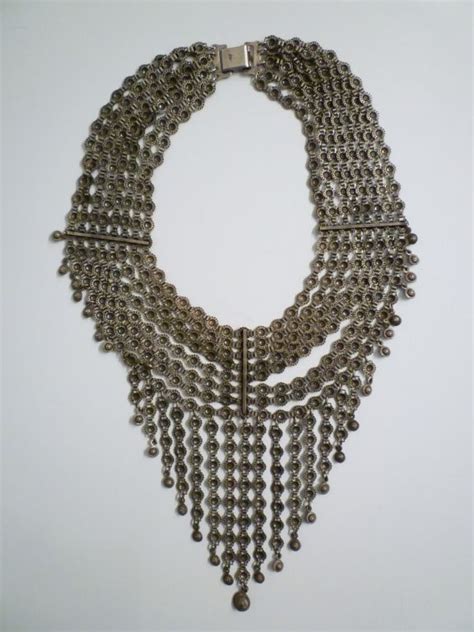 S Rare Jeray Sterling Silver Exotic Bib Necklace At Stdibs Jeray