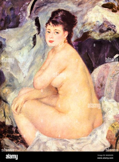 Pierre Auguste Renoir Nude Seated On A Sofa Portrait Painting 1876 1877 Stock Photo Alamy