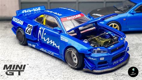 Nissan Skyline GT R R34 Nismo By Kaido House X Mini GT UNBOXING And