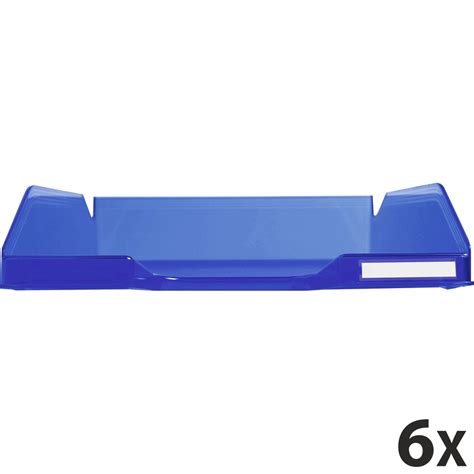 Exacompta Combo Glossy Corbeilles Courrier Bleu Royal Translucide