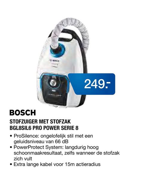 Bosch Stofzuiger Met Stofzak Bgl Sil Pro Power Serie Aanbieding Bij