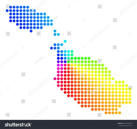 Rainbow Dot Malta Island Map Vector Stock Vector Royalty Free