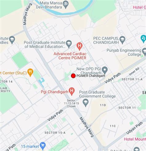 Satellite Map Of Chandigarh | Tourist Map Of English