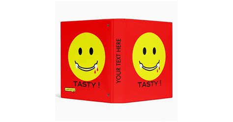 Tasty Smiley Face Binder Zazzle