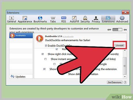 how to uninstall add ons