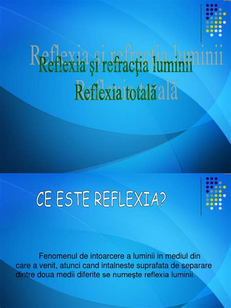 PDF Proiect Fizica Reflexie Si Refractie Gr 1 1 DOKUMEN TIPS