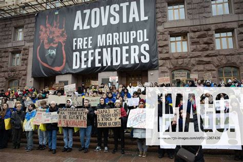 December 16 2023 Kyiv Ukraine Protesters Hold Placards Expressing