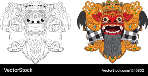 Barong-mask Royalty Free Vector Image - VectorStock