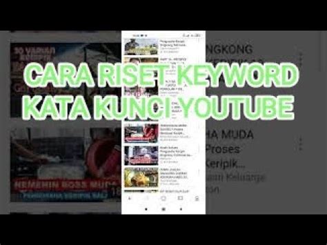 Cara Riset Kata Kunci Di Youtube Suggestion Cara Riset Keyword Di HP