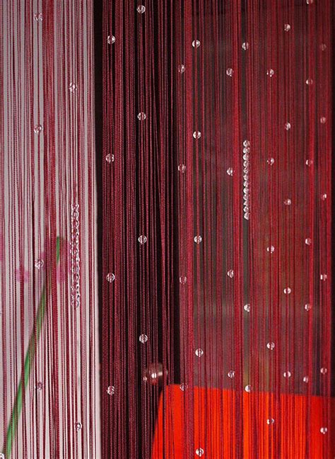 Beaded Red Curtain For Home Decoration Etsy Red Curtains Home