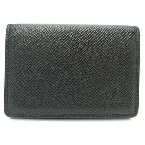 Carte De Visite Louis Vuitton Enveloppe Cuir Noir Ref Joli Closet