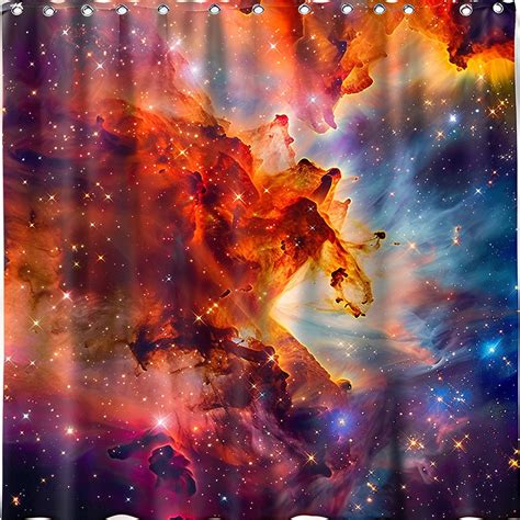 Galactic Dreams A Nebular Shower Curtain Inspired By Space Exploration