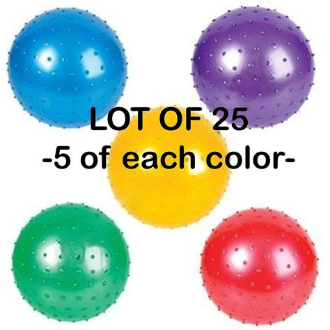 Lot Of 25 Knobby Ball Inflatables Crane Party Favors Autism Sensory