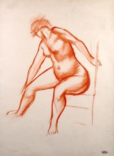 Andr Derain Study Of A Seated Female Nude Mutualart