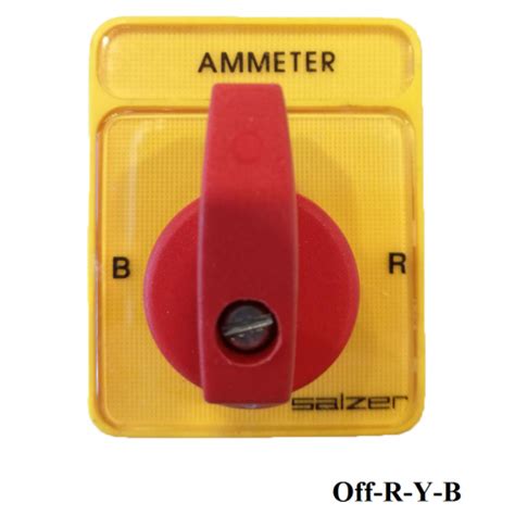 Salzer Ammeter Switches A Off R Y B