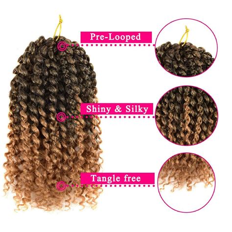 8 Inch Short Marlybob Passion Twist Crochet Hair 9 Bundles Lot Ombre