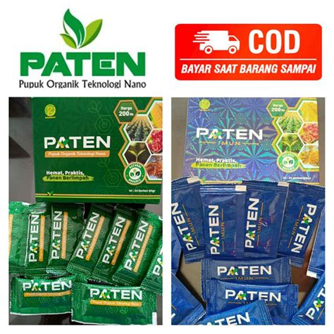 Jual Paket PUPUK ORGANIK PATEN 1box Isi Campur 12 Sachet Pupuk Paten