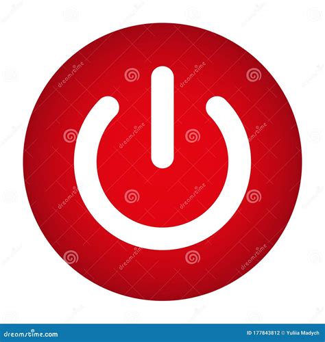 Power Button Icon On Off Symbol Image Isolated On White Background