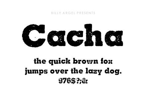 Cacha Font Billy Argel Fonts Fontspace